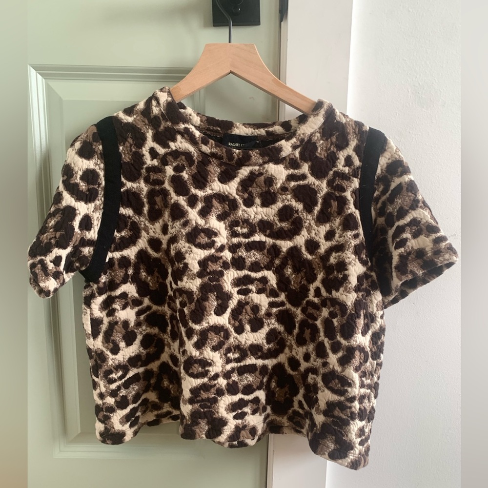 Rachel Comey cropped sweatshirt Leopard print top